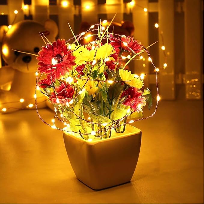 Joomer Battery String Lights, 2PACK Total 32FT 100 LED Battery Operated String Light, Twinkle Fairy Lights with Timer for Home, Garden, Store, Party, Holiday, Indoor Decor (Warm White)