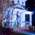JMEXSUSS 66ft 200 LED Blue and White Christmas Lights, Outdoor Christmas String Lights Plug in, Expandable Christmas Lights for Tree Outside Party Home Decorations, EXS-S-0200