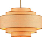Farmhouse 19.7" Drum Rattan Chandelier 4-Lights Vintage Boho Rattan Chandelier Retro Vintage Bamboo Drum Chandeliers for Dining Room, Kitchen Island, Living Room, Bedroom