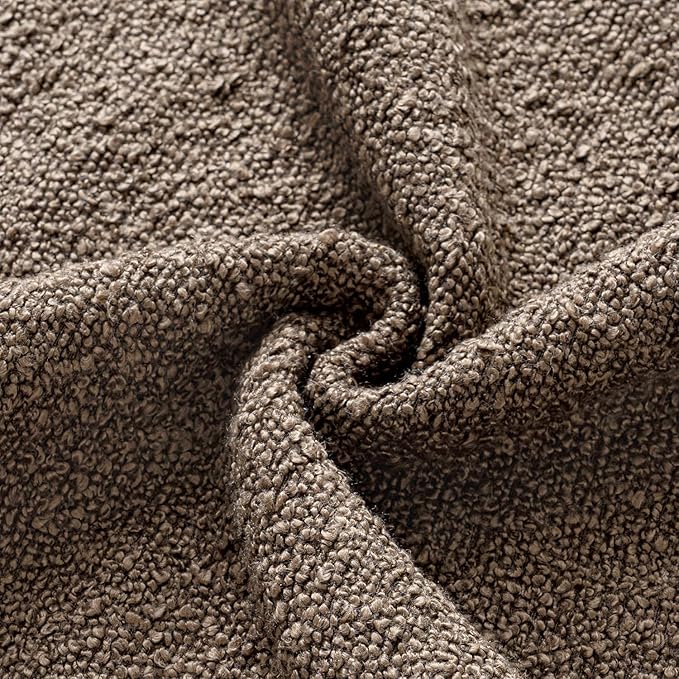 MIULEE Textured Boucle Throw Pillow Cover Dark Brown Accent Solid Lumbar Pillow Case Decorative Soft Pack of 1 Couch Cushion Chair Sofa Bedroom Livingroom Home Decor,36x14 Inch