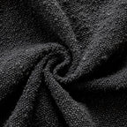 Foindtower Set of 2, Decorative Textured Boucle Throw Pillow Covers Accent Solid Pillow Cases Soft Cozy Couch Cushion Case for Chair Sofa Bedroom Living Room Home Decor 22 x 22 Inch Black