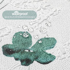 QiyI Watercolor Floral Shower Curtain, 3D Embossed Butterflies Sage Green Flower Bathroom Curtain, Minimalist White Cloth Bath Curtains, Waterproof Fabric Textured Shower Curtain Set with Hooks, 72x72