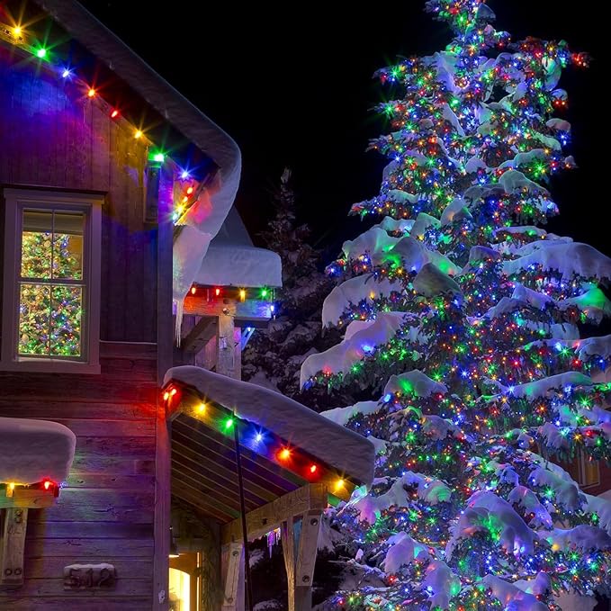 2 Pack Solar String Lights Outdoor, 200 LED Extra-Long 72FT Solar Powered Lights with 8 Lighting Modes, Waterproof Outdoor Lighting Decoration for Garden, Patio, Balcony, Xmas, Wedding, Party