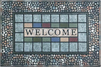 CHICHIC Rectangle Entrance Door Mat Large 18 x 30 Inch Entry Way High Traffic Area Doormat Front Door Rugs Outdoors Heavy Duty Welcome Mat, Non Slip Rubber Back Low Profile for Garage