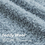 Foindtower 2 Pieces 26x26 Inch Misty Blue,Faux Fur Throw Pillow Cover Accent Sherpa Furry Pillow Covers Fuzzy Soft Pillowcases Cozy Sheepskin Decorative Fleece Cushion Case for Bed Couch Living Room