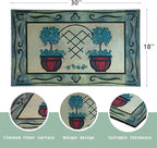 CHICHIC Door Mat, Welcome Mat 18x 30 Inch Front Door Mat Outdoors for Home Entrance Outdoors Mat for Outside Entry Way Doormat Entry Rugs, Heavy Duty Non Slip Rubber Back Low Profile, Pot Plant