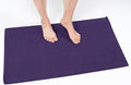 Cotton Paradise 100% Cotton Non Slip Bath Mats for Bathroom, 17x24 inch Soft Absorbent Quick Dry Machine Washable Floor Bath Mat, Purple
