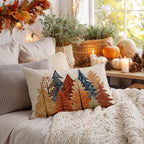 AACORS Fall Pillow Cover 12X20 Inch Watercolor Tree Decoration Holiday Farmhouse Autumn Pillow Case for Sofa Couch Decor AA728-12