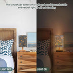 Table Lamp Construction Car Truck Excavator Nightstand Lamp with Wood Base Fabric Lamp Shade Bedside Desk Lamp for Living Room Bedroom Kids Room Office