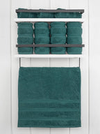 American Soft Linen Luxury Hand Towels for Bathroom, 600 GSM 100% Cotton Turkish 4 Piece Hand Towel Set, 600 GSM Hand Face Towels for Kitchen, Teal Hand Towels