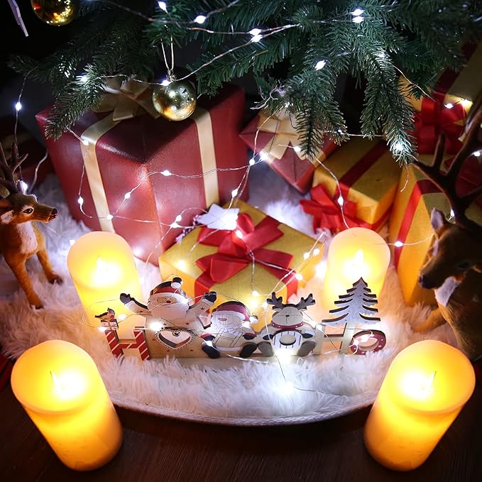 Joomer Battery String Lights, 2PACK Total 32FT 100 LED Battery Operated String Light, Twinkle Fairy Lights with Timer for Indoor Decor- Batteries Not Included (White)