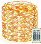 Decute 300Led 99FT Copper Wire Christmas Fairy String Lights Dimmable with Remote Control Starry Lights with UL Cerficated Decorative for Party Wedding Bedroom Yard Christmas Tree Warm White