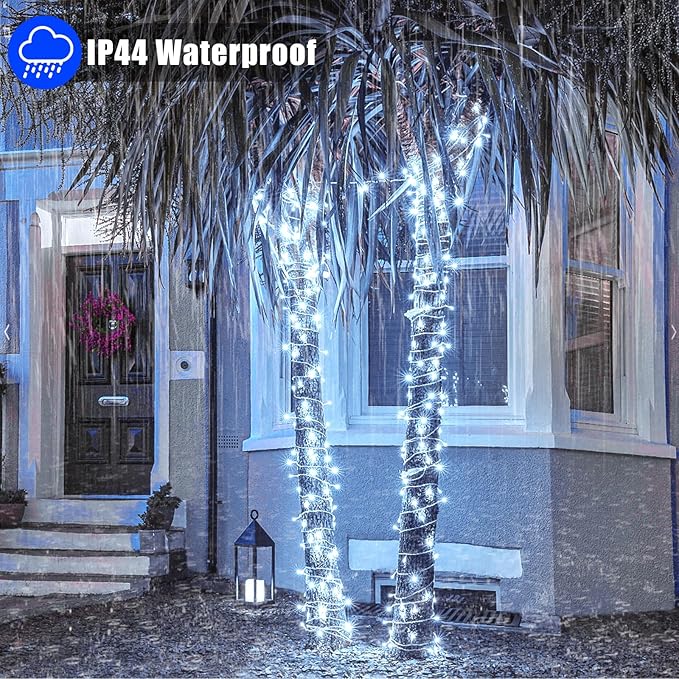 1000 LED Christmas Lights Outdoor - 328FT Christmas String Lights 8 Modes Clear Wire Waterproof Plug in Twinkle Fairy String Lights for Indoor Outdoor Home Party Garden Decoration, Cool White