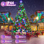 Christmas Lights Indoor, 132FT 400 LED Outdoor String Lights with 8 Modes Waterproof, Plug in Fairy Twinkle Lights Clear Wire for House Bedroom Patio Window Garden Wedding Decorations