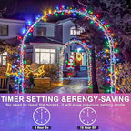 800 LED Christmas Lights Indoor Outdoor 262ft Christmas String Lights Indoor 8 Modes Clear Wire, Plug in Twinkle Fairy Lights for Bedroom Tree Christmas Decorations, Multicolor