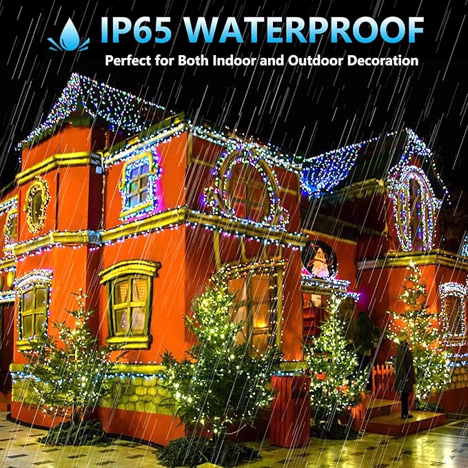 Christmas Lights 300 LED 108FT Color Changing Christmas Tree Lights with Warm White & Multicolor, 11 Modes Waterproof and Connectable Christmas String Lights with Remote for Xmas Decorations