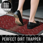 Yimobra Large Door Mat 47x32, All-Season Waterproof Doormat Outdoor Entrance, Heavy Duty Non-Slip Outside Door Mat for Garage Patio Proch Entryway Indoor, Easy Clean, Red