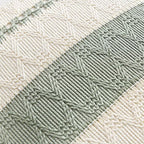 Fancy Homi Set of 1 Sage Green Boho Decorative Throw Pillow Covers 20x20 Inch for Living Room Bedroom Couch Bed Indoors, Rustic Retro Cushion Case, Bohemian Room Home Decor