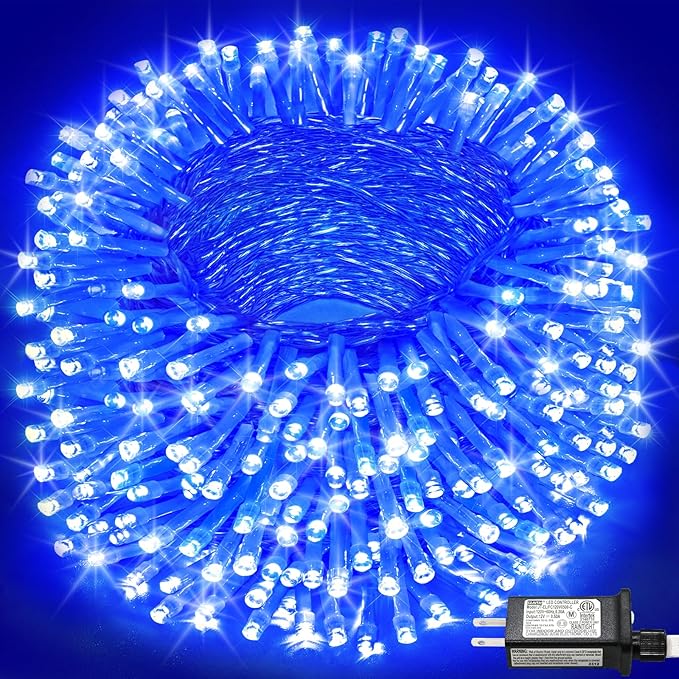 Christmas Lights Indoor, 132FT 400 LED Outdoor String Lights with 8 Modes Waterproof, Plug in Fairy Twinkle Lights Clear Wire for House Bedroom Patio Window Garden Wedding Decorations