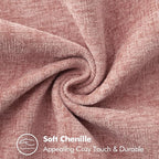 MIULEE Pack of 2 Couch Throw Pillow Covers 24x24 Inch Blush Pink Farmhouse Decorative Pillow Covers with Stitched Edge Soft Chenille Solid Dyed Spring Pillow Covers for Sofa Bed Living Room