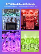 Minetom 12 Pack Fairy Lights Battery Operated String Lights, 8 Modes & Timer, 7ft 20LED 6 Colors Waterproof Silver Wire Twinkle Lights, Firefly Starry Moon Lights for Mason Jars DIY Christmas Wedding