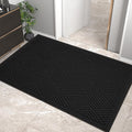 Sturdy Front Door Mat, Absorbent Muddy Dirt Resist Welcome Door Mats Outdoor Indoor, Stain and Fade Resistant, Non-Slip Rubber Backing Low Profile Doormat for Entryway, 36×24, Black