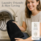 Premium Staple Cotton Bathroom Towel Set - Black 600 GSM 6-Piece Luxury Bath Towel Set 1 Stripe - 2 Bath Towels, 2 Hand Towels & 2 Washclothes Set - High Absorbent & Quick Dry for Gym, Spa, Hotel