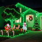 800 LED Christmas Lights Outdoor Indoor, String Lights for Outside with 8 Modes Waterproof, Plug in Twinkle Light Clear Wire for Xmas Tree, Patio, Garden, Party Decorations, Green