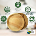 Dtocs Disposable Charcuterie Boards (25) 13" Round Palm Leaf Plates | Bamboo Like Strong Compostable Trays, Serving Platters, Grazing, Cheese Boards for Wedding Parties, Catering | Wooden Look