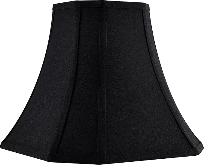 Black Square Cut Corner Bell Lamp Shade Medium Lampshade 6.5``Top×13``Bottom×10.6``Hight(Spider) Rustic Lamp Shade for Table & Floor Lamp - Lampshade Replacement
