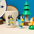 Zak Designs Bluey Kids Dinnerware Set 3 Pieces, Durable and Sustainable Melamine Bamboo Plate, Bowl, and Tumbler are Perfect For Dinner Time With Family (Bluey, Bingo, Bandit, Chilli)
