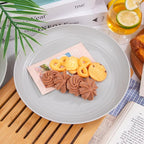 Supernal 16pcs Grey Wheat Straw Plates,Hard Plastic Plates Reusable,Unbreakable Dinner Plates,Reusable Plastic Plates,Deep Dinner Plates,Dishwasher & Microwave Safe for Camping, Picnic