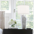 PAPAYA Set of 2 Cream White Lamp Shades Large Durm Lampshades 16" Top x 16" Bottom x 12" High (Spider）Modern Lampshade for Table and Bedside Lamp