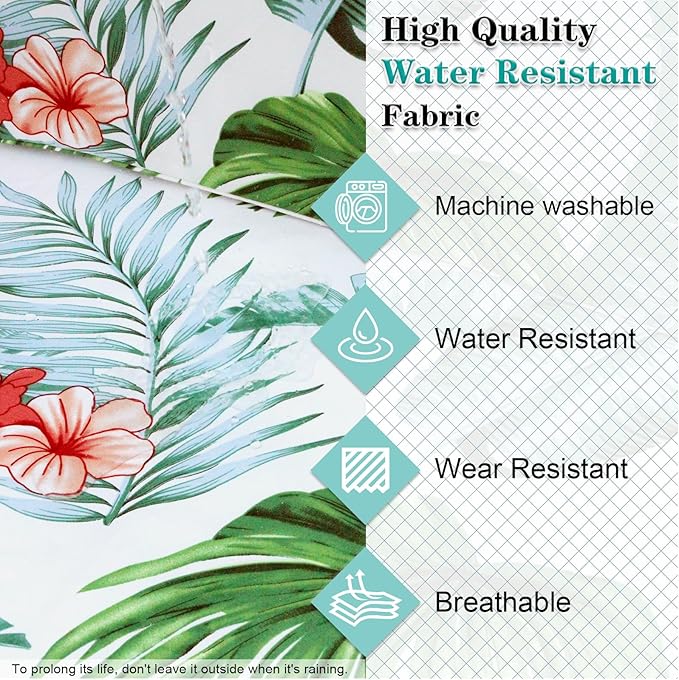 14 PCs Patio Cushion Covers for 7 PCs Outdoor Furniture Sectional Seating Sets Water Resistant Plus 2 Throw Pillows (Hawaii, 23.6(L)*23.6(W)*3.5(T) inches)
