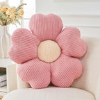 Flower Throw Pillow, Cute Flower Shaped Pillow Decorative Throw Pillow for Bed Couch, Soft Daisy Pillows Floor Seating Cushion Cushions (14.9 Inch Pink)