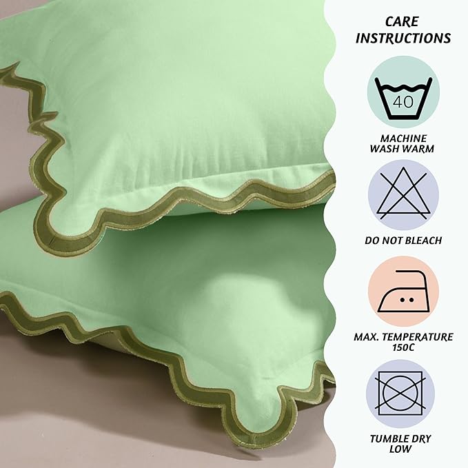 Folkulture Throw Pillow Covers | (12 x 20) Set of 2 Lumbar Pillow Decorative | Couch Pillows for Living Room | Cute Outdoor Pillows, Green Pillow Covers | Throw Pillows for Couch, Green Pillow Covers