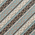 Boho Square Throw Pillow Covers Turquoise and Black - 20 x 20 Inches Decorative Kilim Pillows, Hippy Room Decor for Couch, Bohemian Outdoor Case for Farmhouse, for Sofa