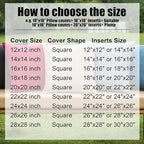 NiNi ALL Pack of 2 Decorative Outdoor Waterproof Pillow Covers Square Garden Linen Textured Cushion Sham Throw Pillowcase Set of 2 for Patio Farmhouse Garden Tent Couch 18x18 Inch Red