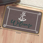 Mingnei Nautical Rug, Brown Boat Welcome Mat for Home Boats Entrance, Indoor Outdoor 30 x 17 Rug
