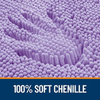 OLANLY Bathroom Rugs 47x20, Extra Soft Absorbent Chenille Bath Rugs, Rubber Backing Quick Dry, Machine Washable Bath Mats for Bathroom Floor, Tub and Shower, Home Decor Accessories, Lavender