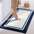 GRANNY SAYS Microfiber Bathroom Rugs Non Slip Washable, Water Absorbent Bathroom Mats for Tub, Soft Bath Mats for Bath Floor & Shower, 24" x 48", Navy Blue Bath Rugs