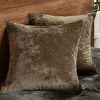 PHF Truly Velvet Euro Sham, 26"x 26",No Insert, 2 Pack Color Gradient Euro Throw Pillow Covers, Ultra Soft Cozy European Pillow Covers for Luxurious Home Decorative, No Shedding, No Pilling, Khaki
