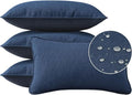 Sunbrella Decorative Outdoor Water Repellent Throw Pillows with Inserts, Set of 4, 20" x12" Pillows for Patio, Backyard, Bed, Couch, and Patio Furniture, Specrtum Indigo