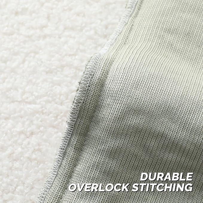 FUTEI Sage Green Throw Pillow Covers 22x22 Inch Set of 2,Furry Faux Fur Teddy Boucle Textured Cushion Covers,Soft Fluffy Decorative Pillow Case,Home Decor for Couch Bed Living Room Office Car