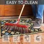 CHICHIC Blue Welcome Door Mat 17x 30 Inch Front Doormat Outdoors for Home Entrance Outdoors Mat for Outside Entry Way Doormat Entry Rugs, Heavy Duty Non Slip Rubber Back Low Profile