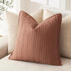 Foindtower Set of 2 Decorative Cotton Waffle Weave Throw Pillow Covers Euro Shams Cushion Covers Accent European Pillowcase for Bed Couch Sofa Bedroom Living Room Home Decor 20×20 Inch Coral Pink