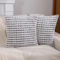 LUOYEHK Boho Throw Pillow Covers 18x18 Inch Set of 2 Chenille Tufted Pillowcase Farmhouse Neutral Cushion Covers for Couch Sofa Bed Living Room, Black Gray