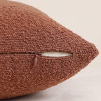 Jeneoo Ocher Decorative Square Thick Accent Terracotta Throw Pillow Covers Fine Textured Boucle Couch Cushion Case for Sofa Decor, Set of 2, 20 x 20 Inch