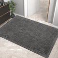 Sturdy Front Door Mat, Absorbent Muddy Dirt Resist Welcome Door Mats Outdoor Indoor, Stain and Fade Resistant, Non-Slip Rubber Backing Low Profile Doormat for Entryway, 36×24, Grey