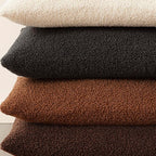 Foindtower Pack of 2, Curly Faux Fur Decorative Throw Pillow Covers Soft Fuzzy Plush Cushion Case with Zipper Cozy Pillowcase for Home Living Room Couch Bed Sofa 16 x 16 Inch,Red Brown